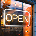 LED Neon Open Sign | 16x9 Dimmable USB Light for Business