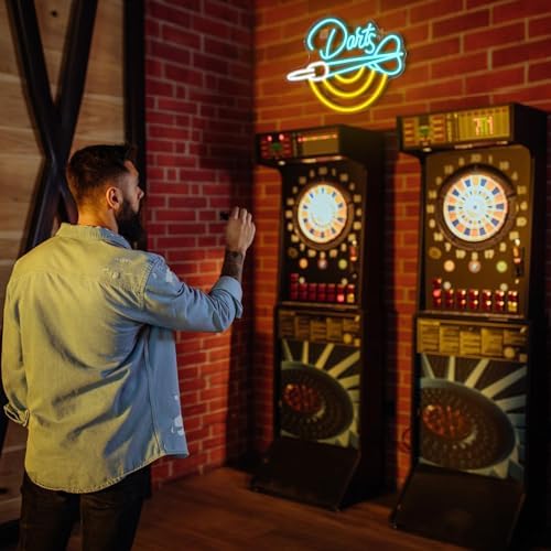 Horseneon Dartboard Neon Sign – LED Wall Decor for Bar and Game Room