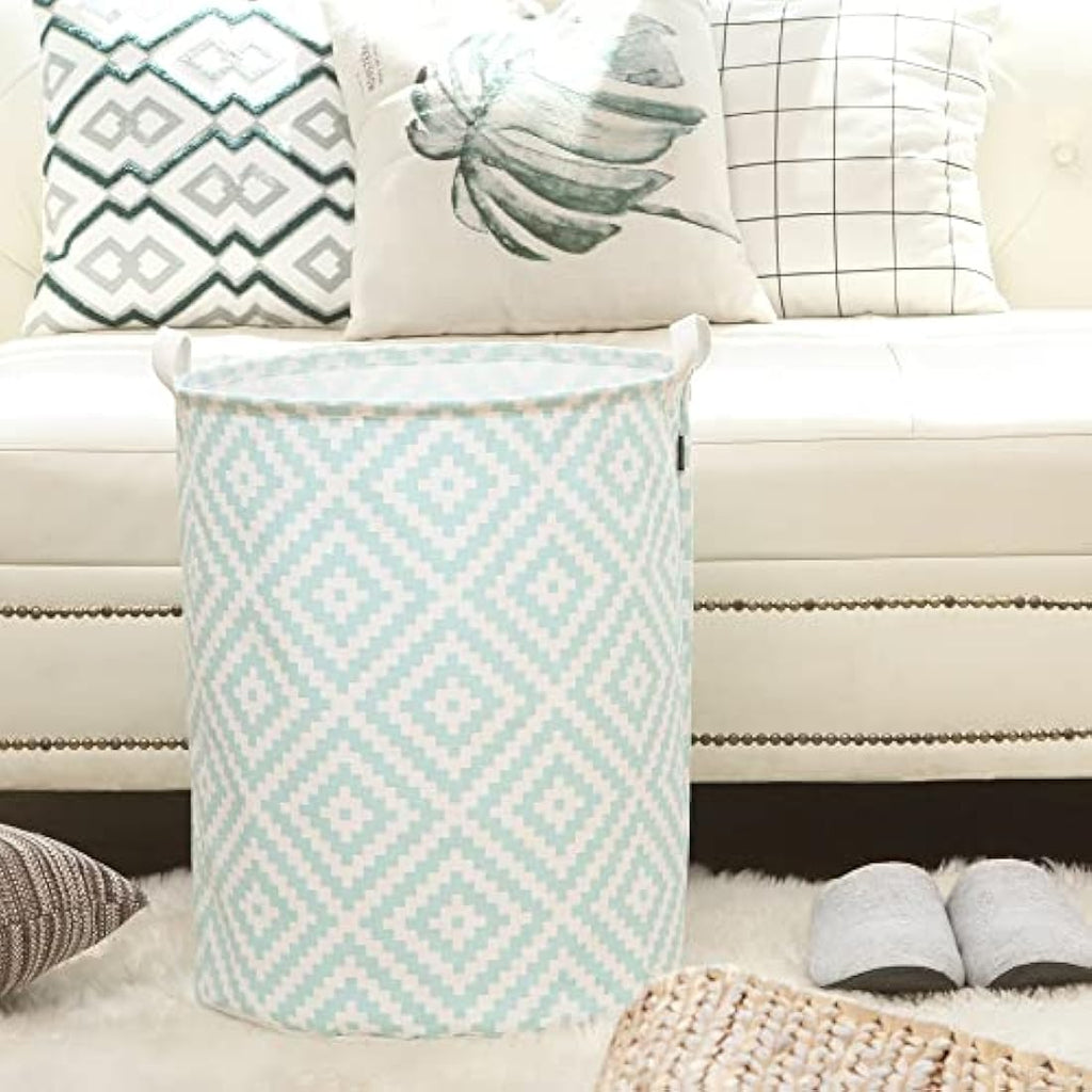 Ramie Cotton Laundry Hamper – Large Folding Storage Basket
