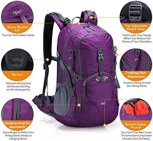 G4Free 45L Hiking Backpack – Waterproof Trekking & Travel Rucksack