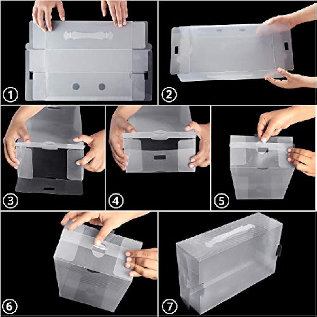 Kurtzy Clear Plastic Shoe Storage Boxes - 40 Pack Stackable Organizers