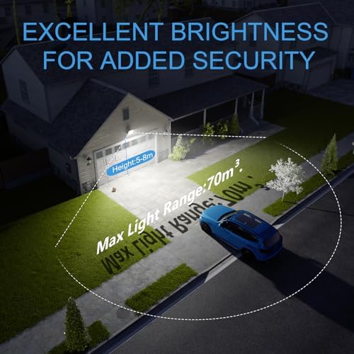 YIQIBRO 100W LED Security Floodlight | 10000LM IP67 Waterproof - 2 Pack
