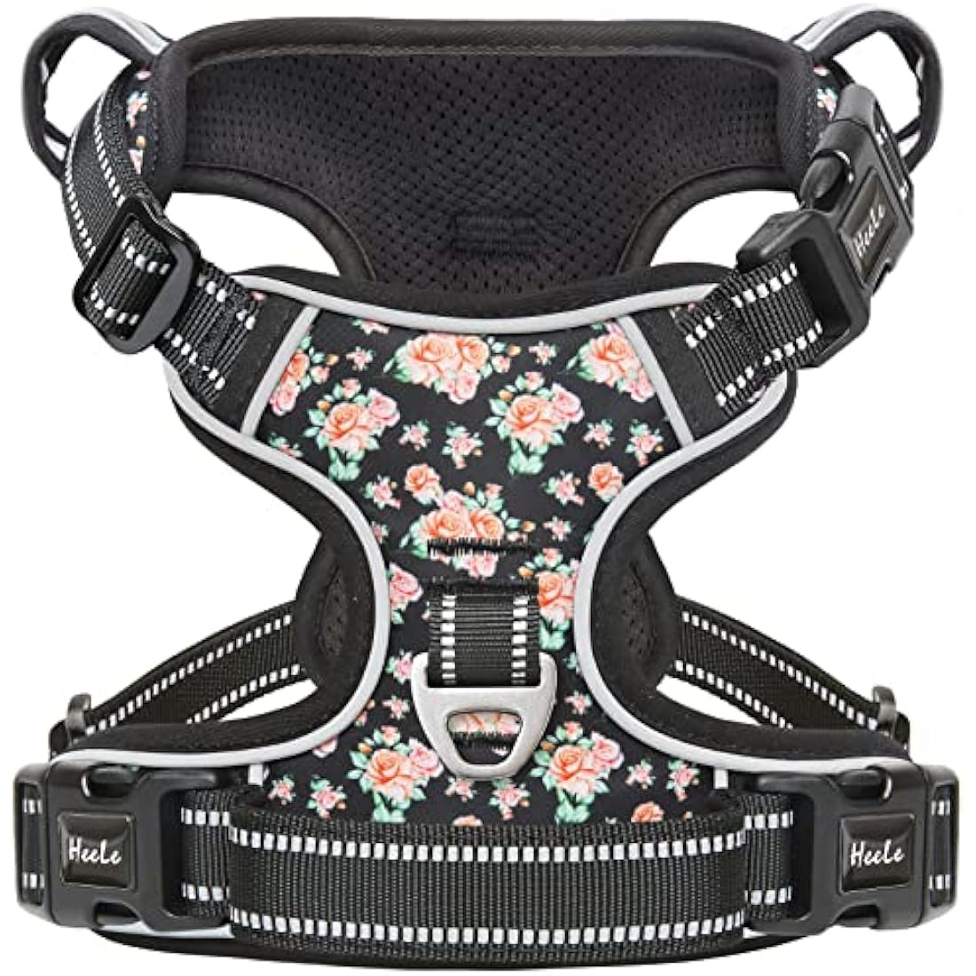 HEELE No Pull Dog Harness – Reflective Padded Vest with Neck Clip, XS