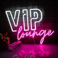 Jolof Store VIP Lounge Neon Sign | Pink & White LED Wall Decor