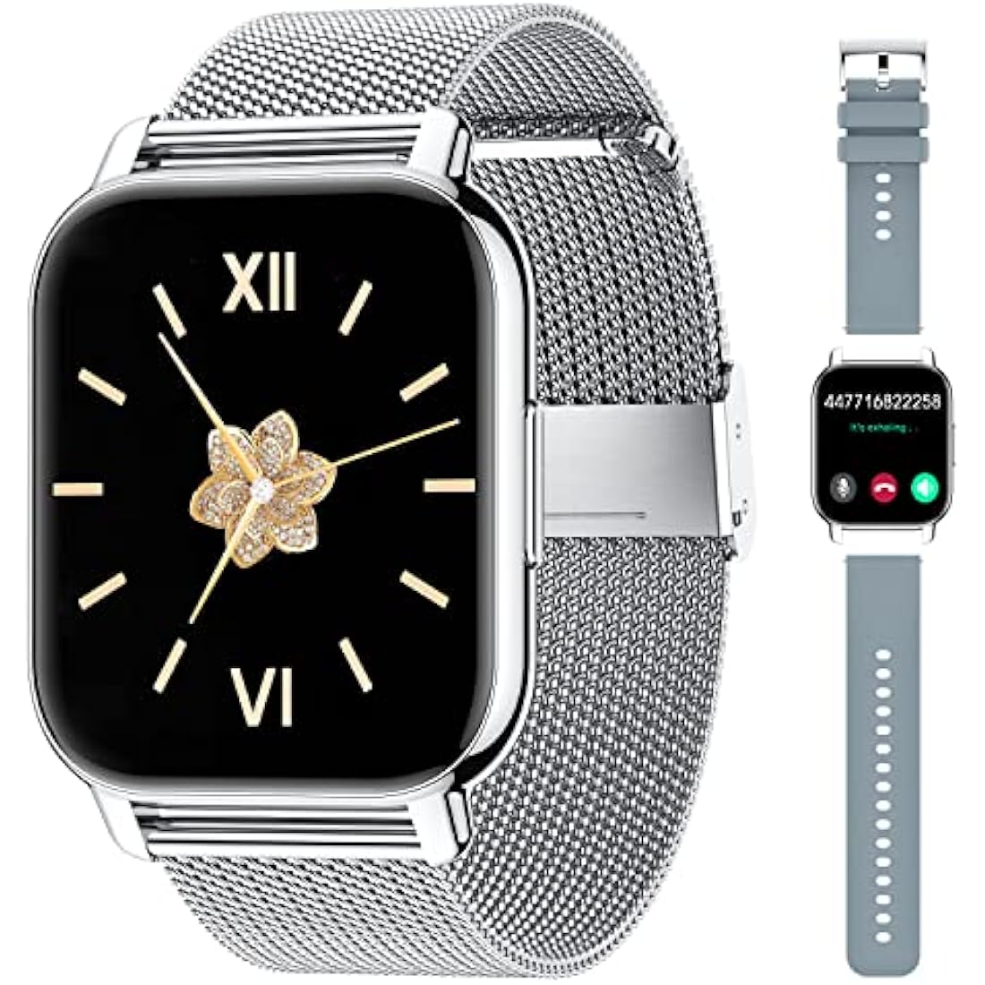 Popglory Smart Watch - 1.85" Fitness Tracker with Bluetooth Calling