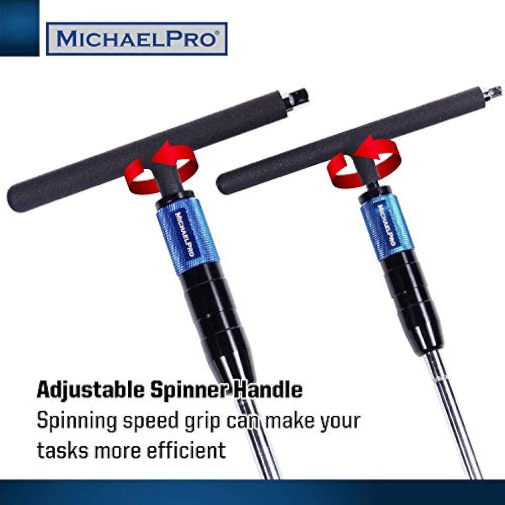 MichaelPro T-Handle Wrench Set | 1/4" & 3/8" Drive 2-Way Adjustable Spanner