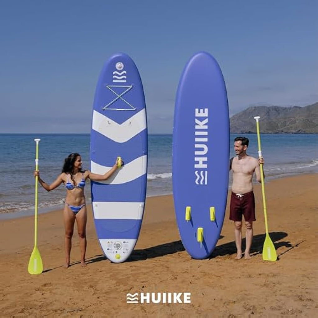 HUIIKE Inflatable Stand Up Paddle Board & Kayak - 10' Blue SUP with Seat