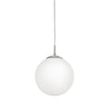 EGLO Rondo Pendant Lamp – 9.8" White Opal Glass & Matt Steel Light