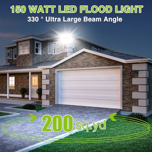STASUN 150W LED Floodlight – 15000LM IP65 Waterproof Security Light