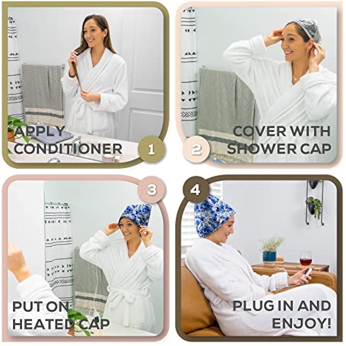 Orchard Howse Heat Cap for Deep Conditioning – Blue Roses Hair Steamer