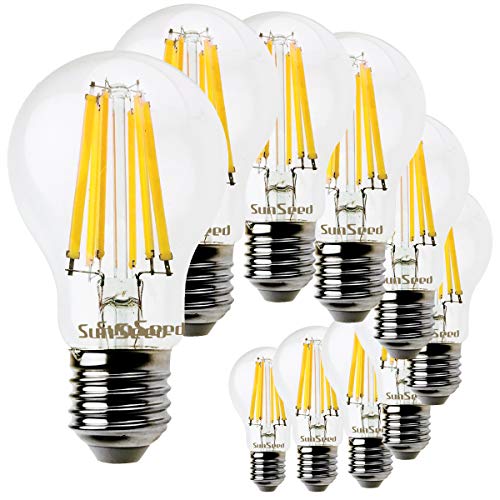 SunSeed 10W E27 LED Filament GLS Bulbs | 4000K Neutral White | 10-Pack