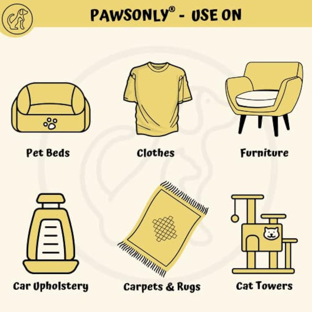 PawsOnly Pet Hair Remover - Double Sided Fabric Safe Lint Scraper Tool