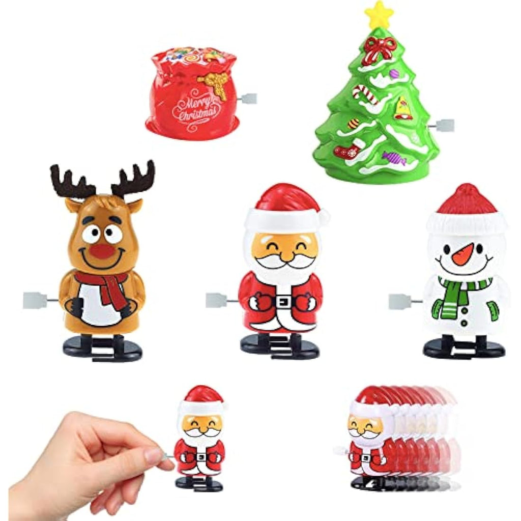 Jolof Store 5-Pack Christmas Wind Up Racing Toys for Stocking Fillers