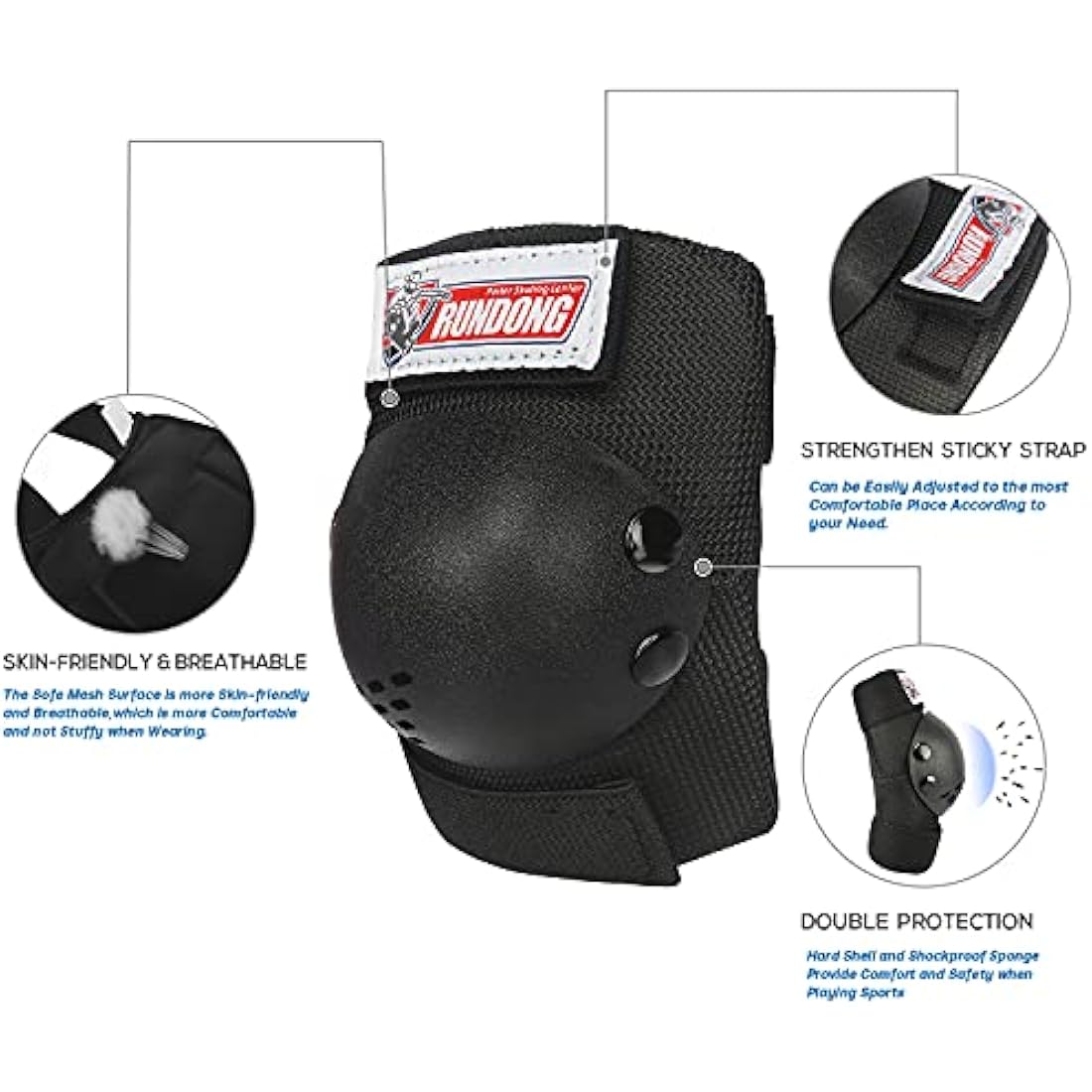 Jolof Store Kids Protective Gear Set – Knee Elbow Wrist Pads for 3-15
