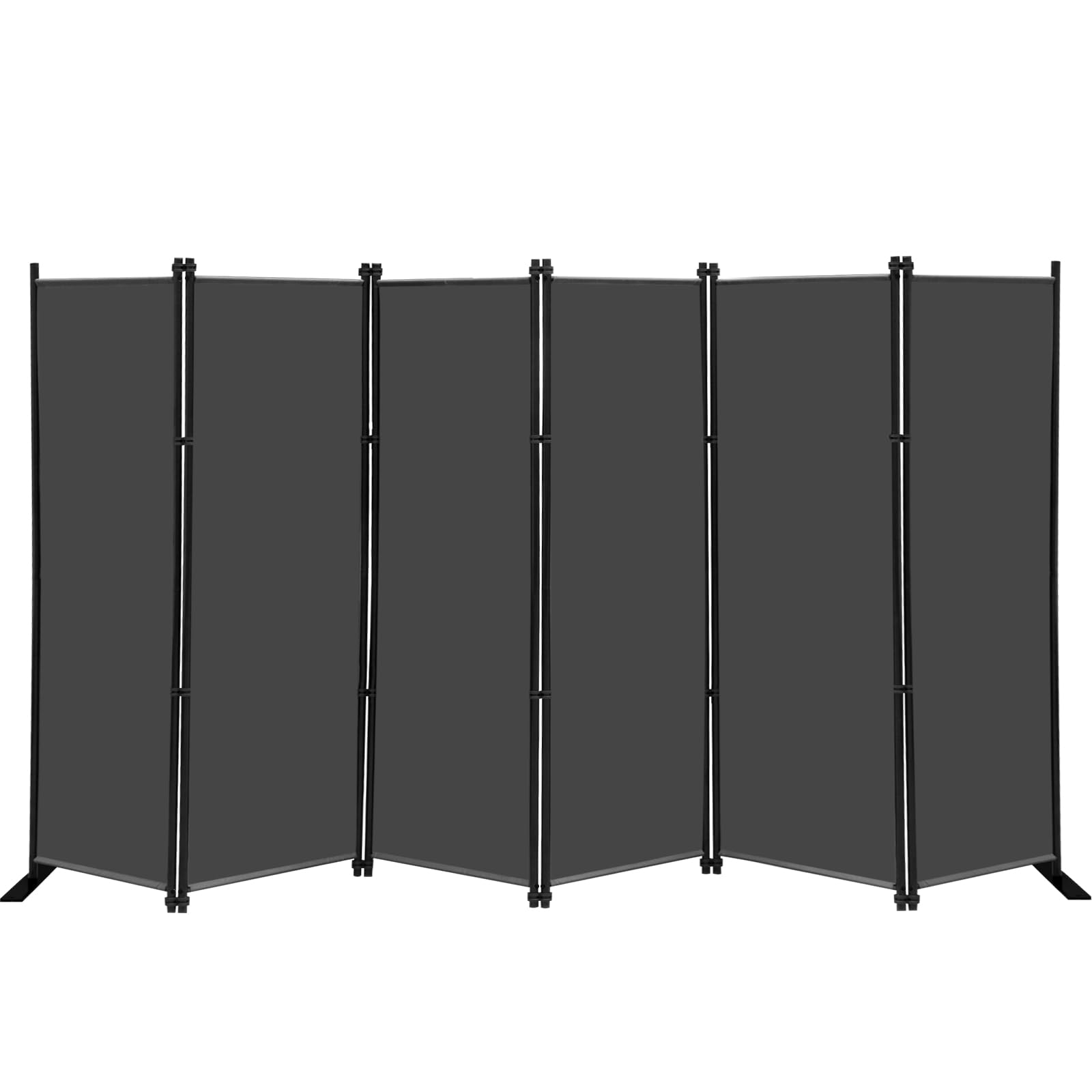 KEORTUN 6-Panel Folding Room Divider | 304x183cm Privacy Screen, Grey