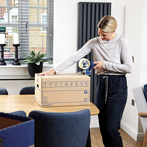 Bankers Box Heavy Duty Moving Boxes with Handles, Pack of 8 – Brown