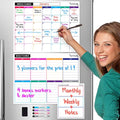 Magnetic Fridge Planner Set - 3 Piece Whiteboard Calendar