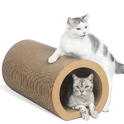 Aibuddy 2-Tier Tunnel Cat Scratcher | Reversible Cardboard Lounge Bed