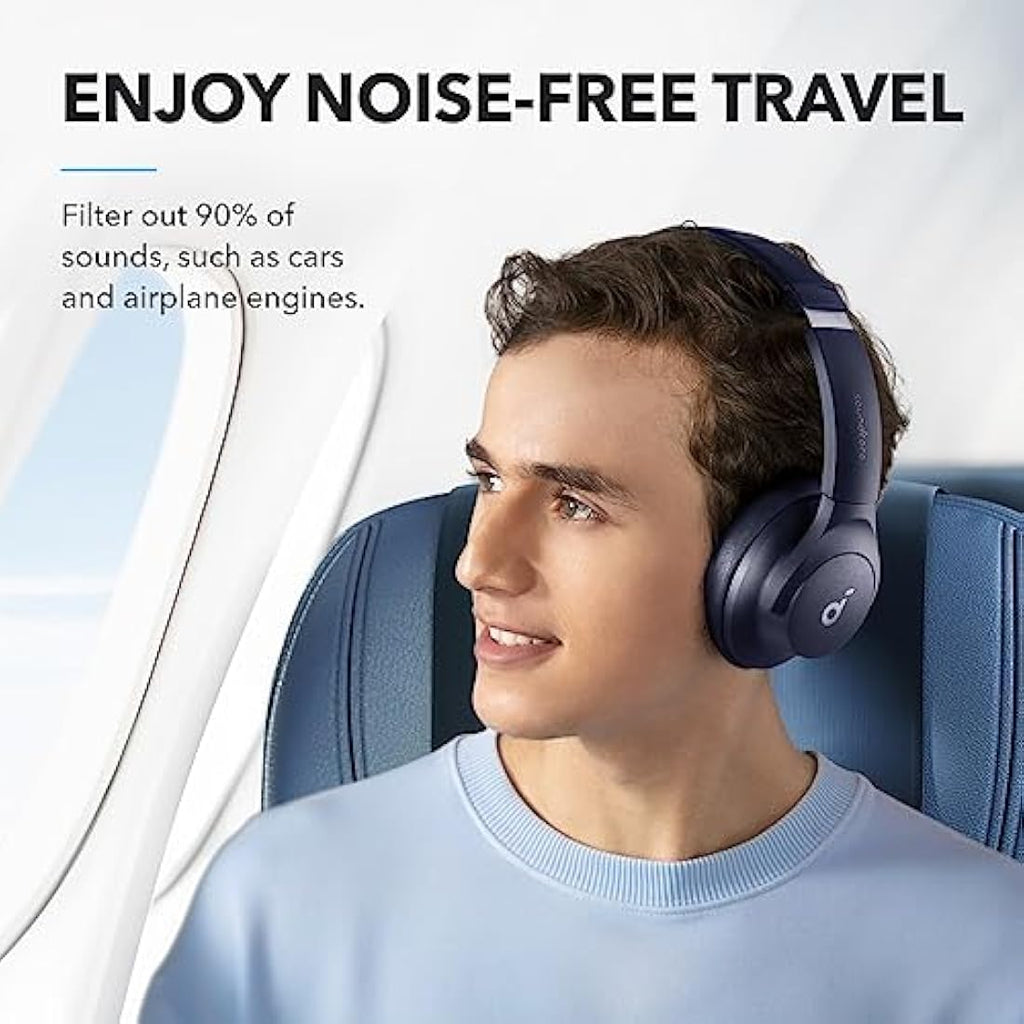 Soundcore by Anker Q20i Hybrid ANC Wireless Over-Ear Headphones – Blue