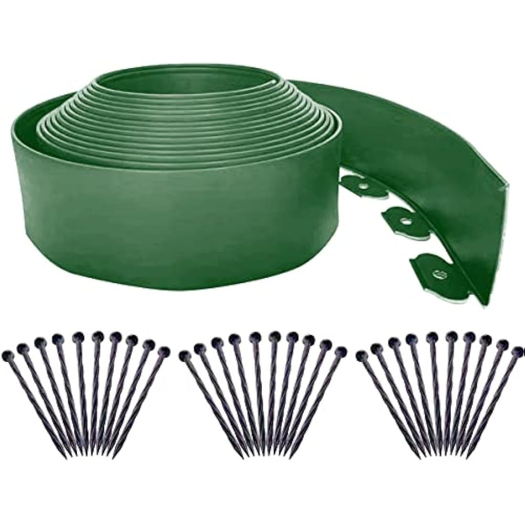 Jolof Store Flexible Garden Edging - 10m x 10cm Plastic Landscape Border