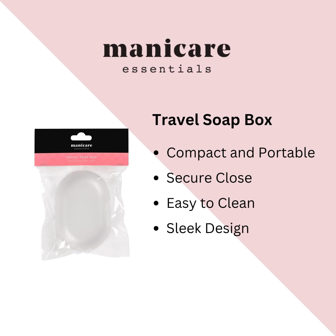 Manicare Travel Soap Case, Portable Soap Box, Frosted Plastic Container To Keep Soap Clean, Bathroom And Travel, Waterproof Soap Dish With Lid - image 2