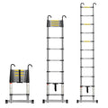 Multibao 3.2M Telescopic Aluminium Extension Ladder with Stabilizer Bar
