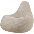 Icon Dalton Beige Corduroy Recliner Bean Bag Chair - Large Adult Size