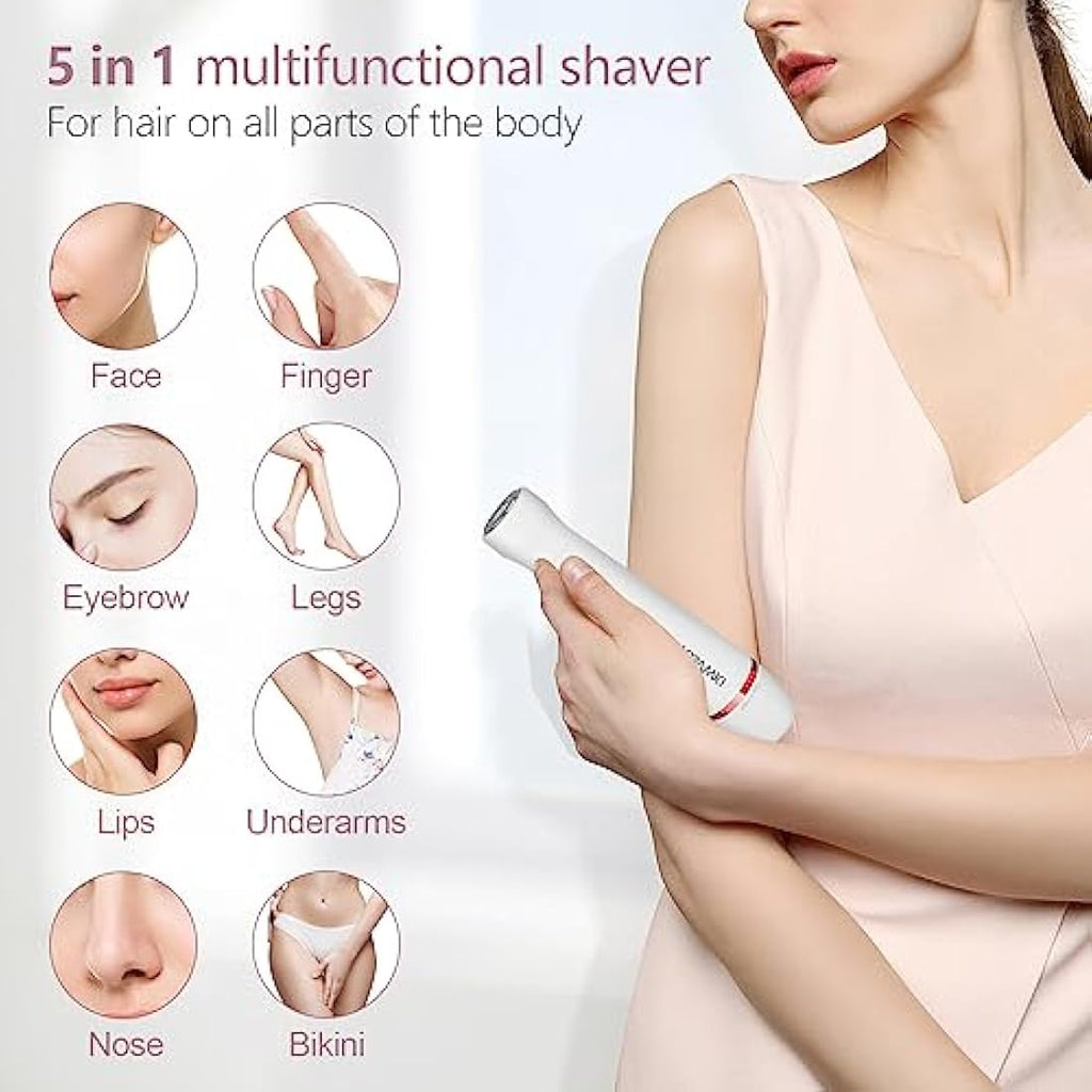 Jolof Store 5-in-1 Electric Lady Shaver – Waterproof USB Bikini Trimmer