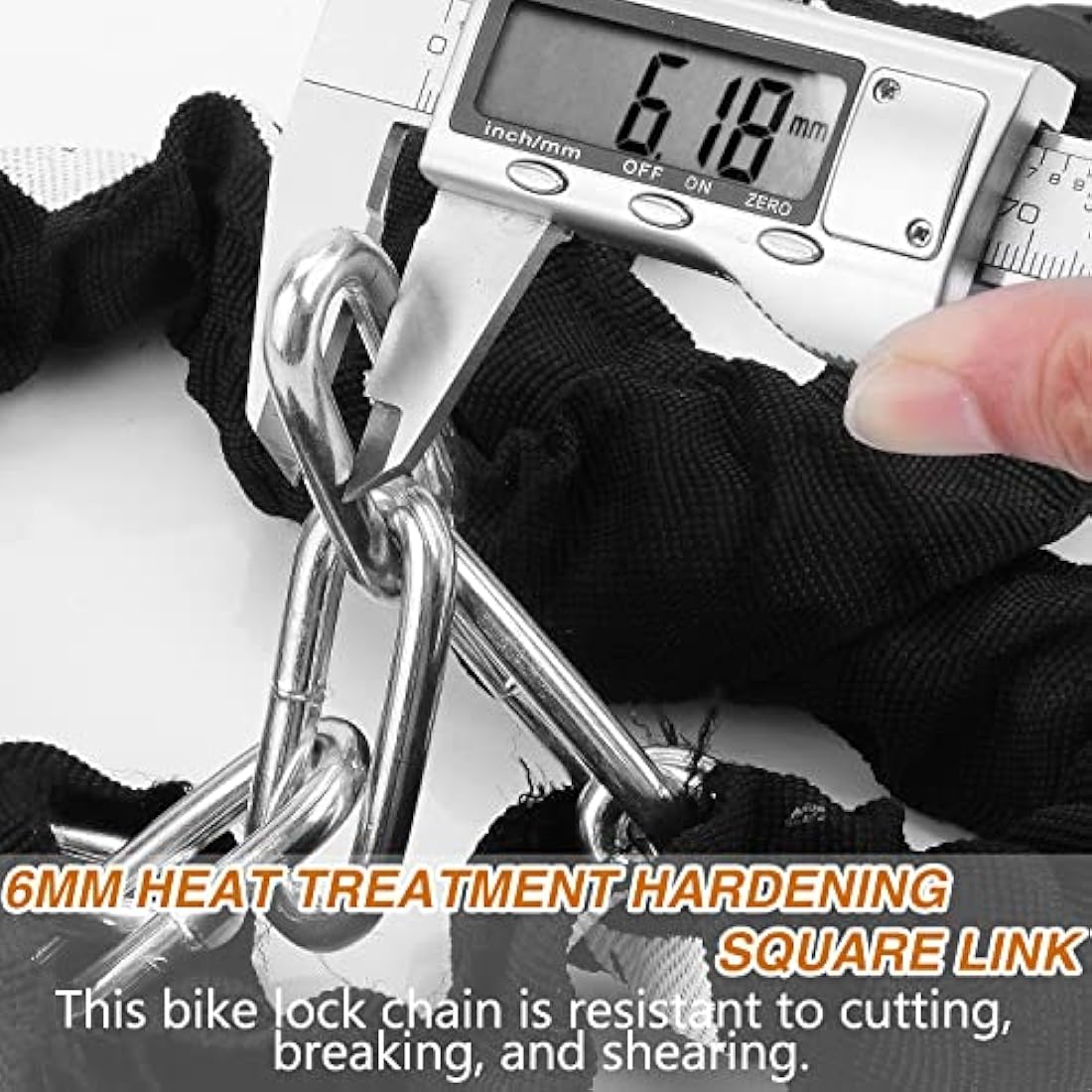 Heavy Duty Bike Chain Lock – 3ft Anti-Theft Steel Lock