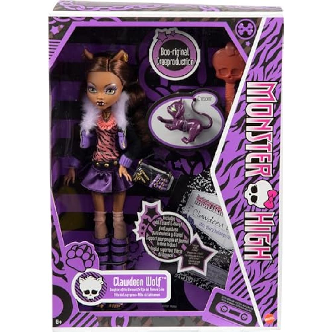 Monster High Clawdeen Wolf Boo-Riginal Creeproduction Doll with Stand