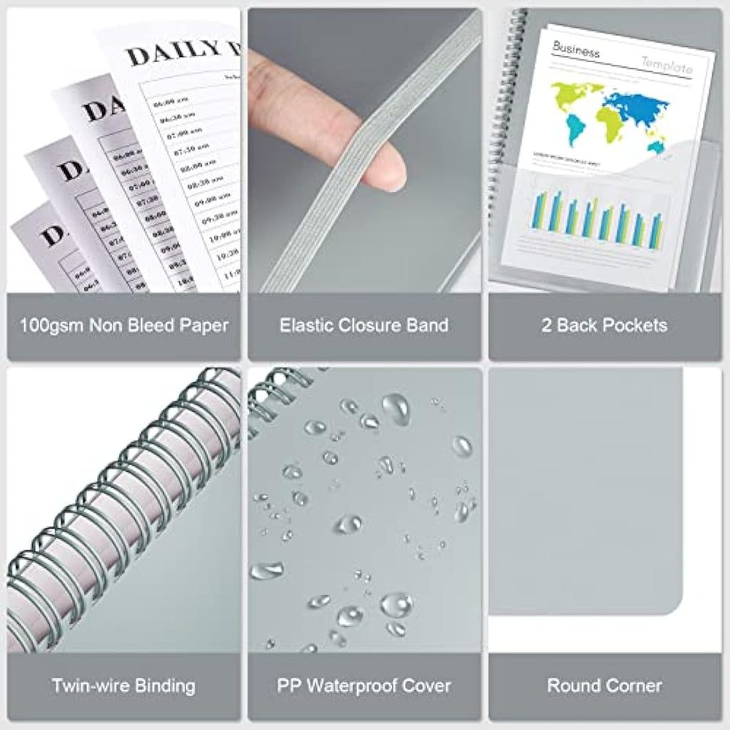 Jolof Store Undated Daily Planner – 8.5x11 Hourly Schedule & ADHD Organizer