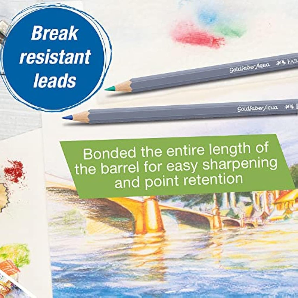 Faber-Castell Goldfaber Aqua Watercolour Pencils | Tin of 48