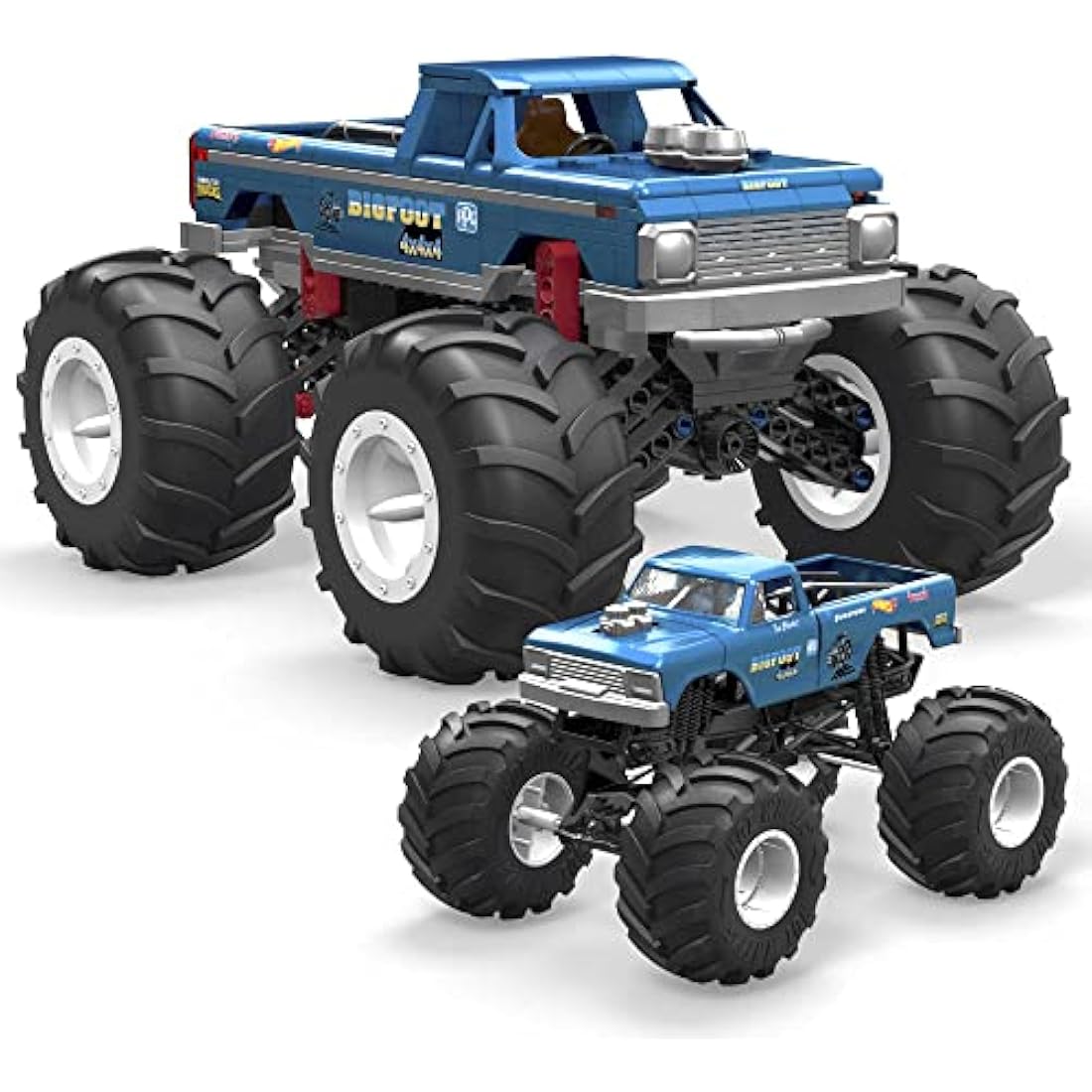 MEGA Hot Wheels Bigfoot Monster Truck 1:18 Scale Building Set - 538 Pcs