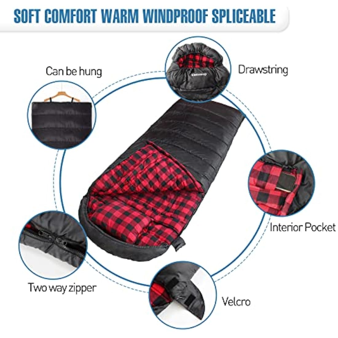 Keencamp Ultralight 3-4 Season Sleeping Bag – Extended Adult Size