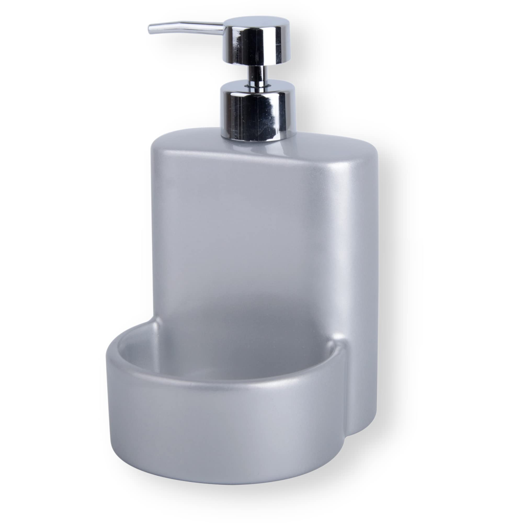 KOOK TIME Ceramic Kitchen Soap Dispenser and Sponge Holder – Black