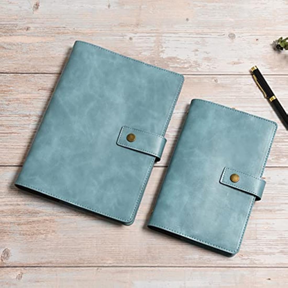 Jolof Store A6 Refillable Leather Notebook – Dot Grid Spiral Journal