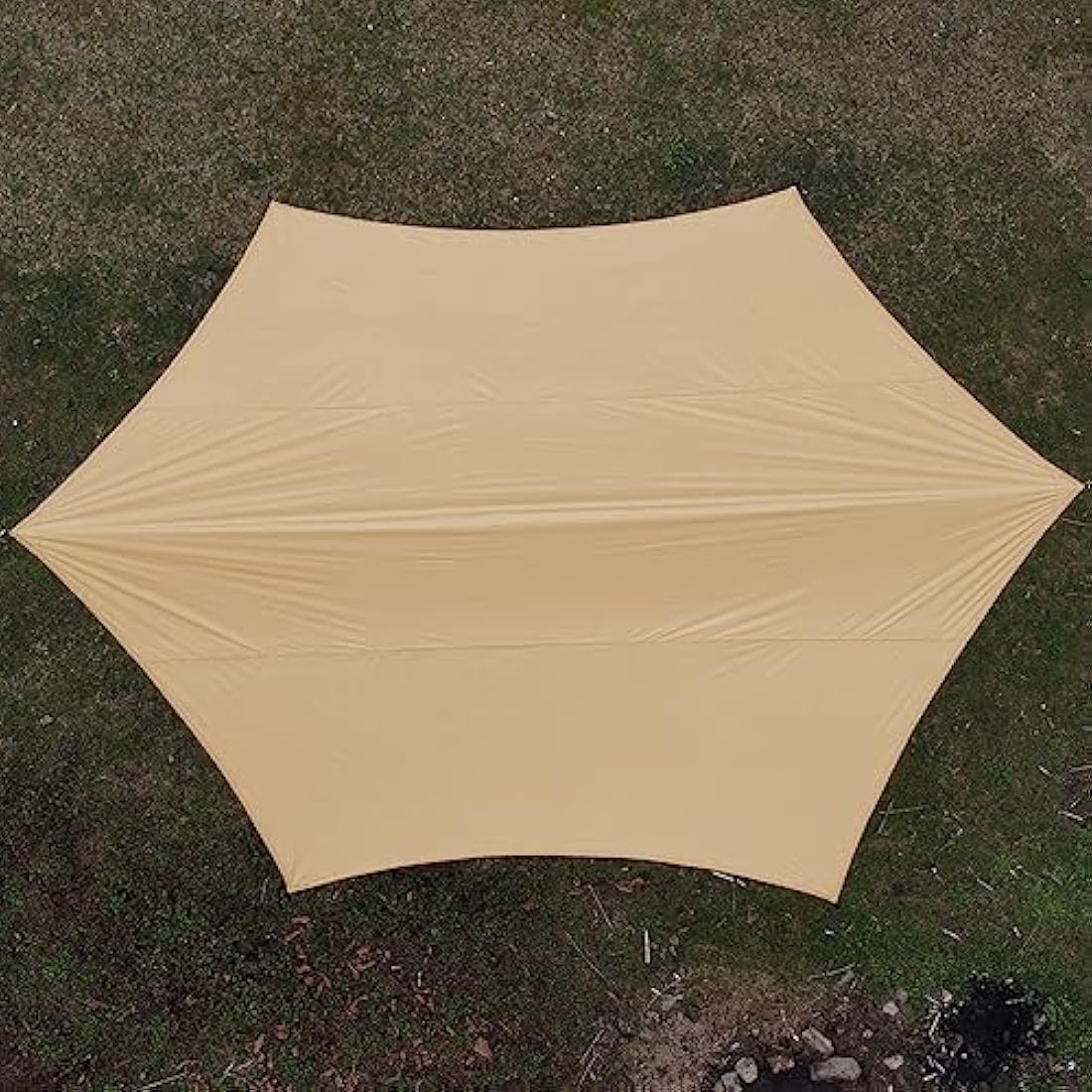 4.5x4.5m Waterproof Camping Tarp – Ultralight Hexagon Shelter