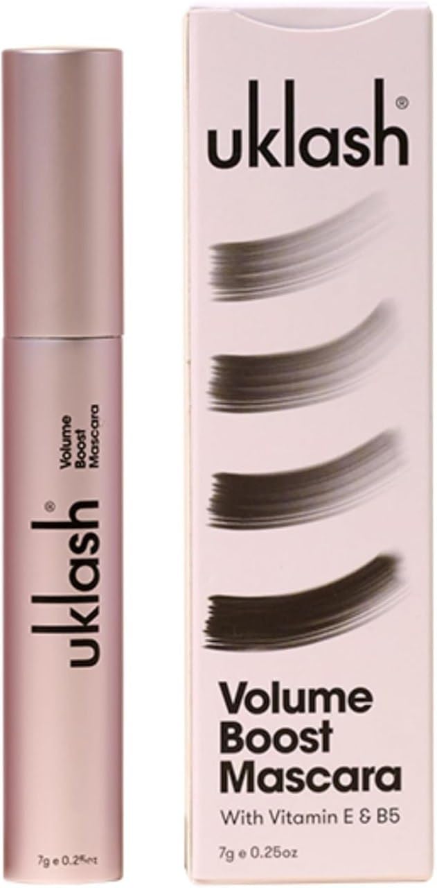 Uklash Volume Boost Mascara – Waterproof Keratin Formula, Extra Black