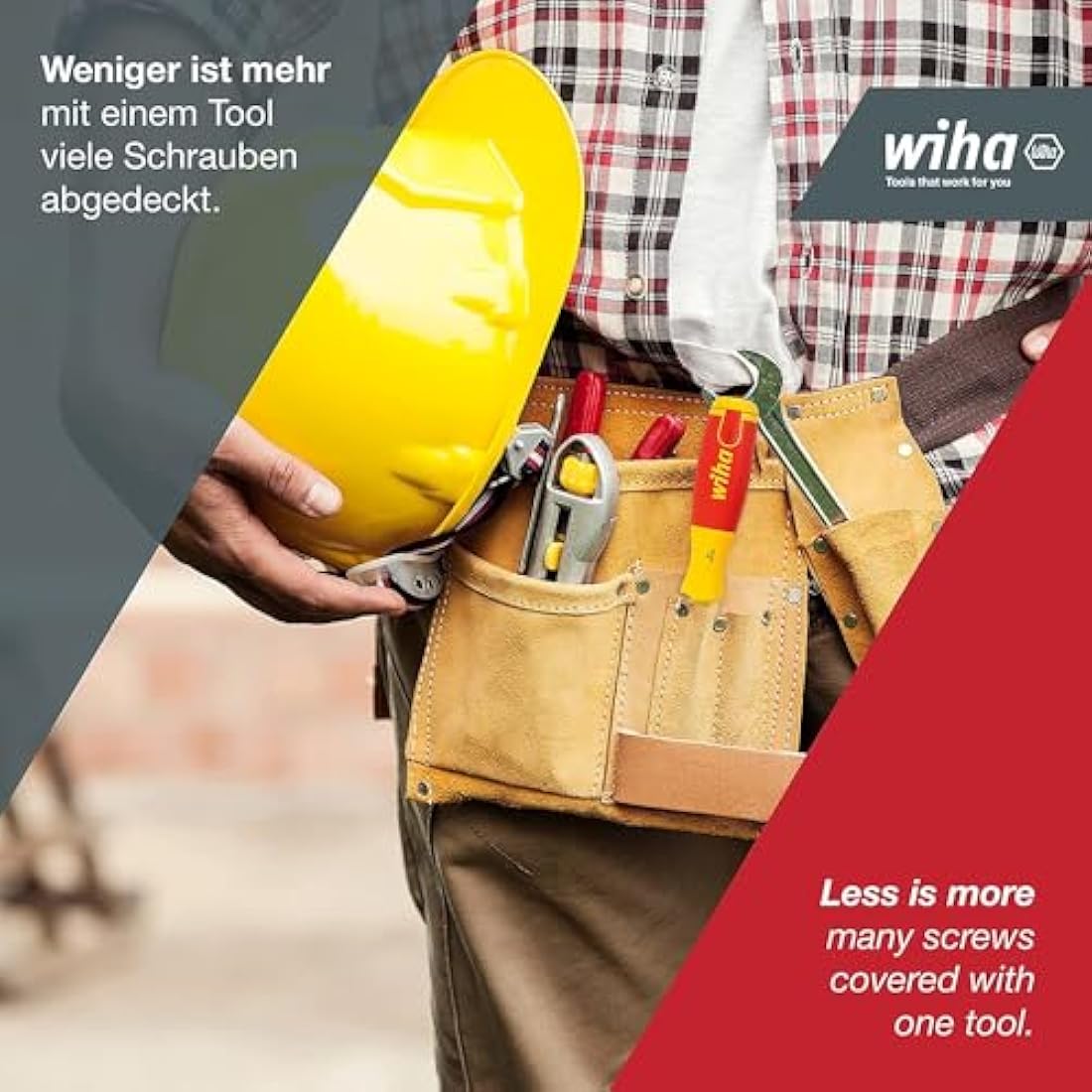 Wiha LiftUp Electric Insulated Bit Holder – VDE Certified Red Screwdriver