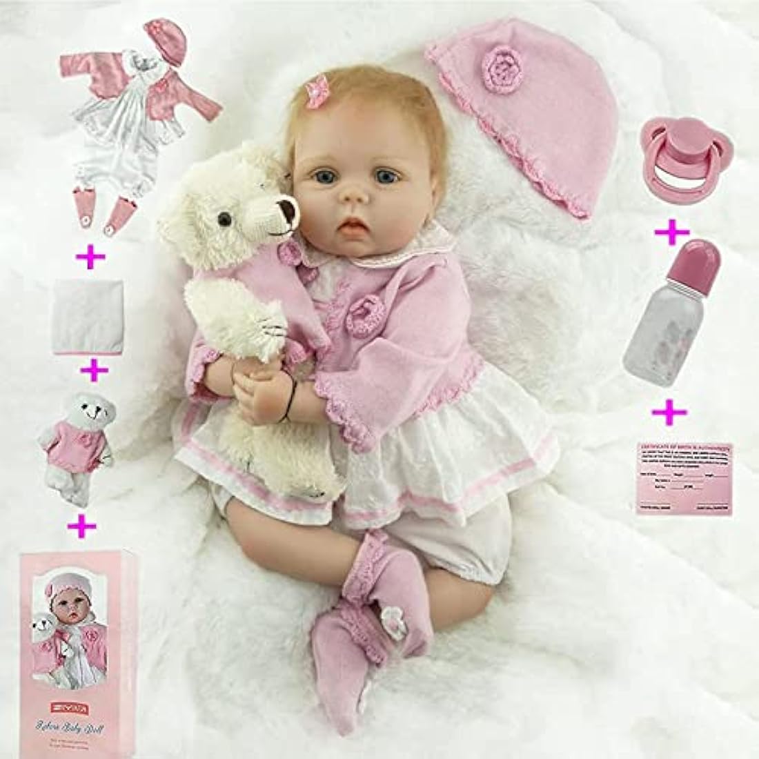 Jolof Store Reborn Monkey Doll – 21 Inch Lifelike Silicone Orangutan Toy
