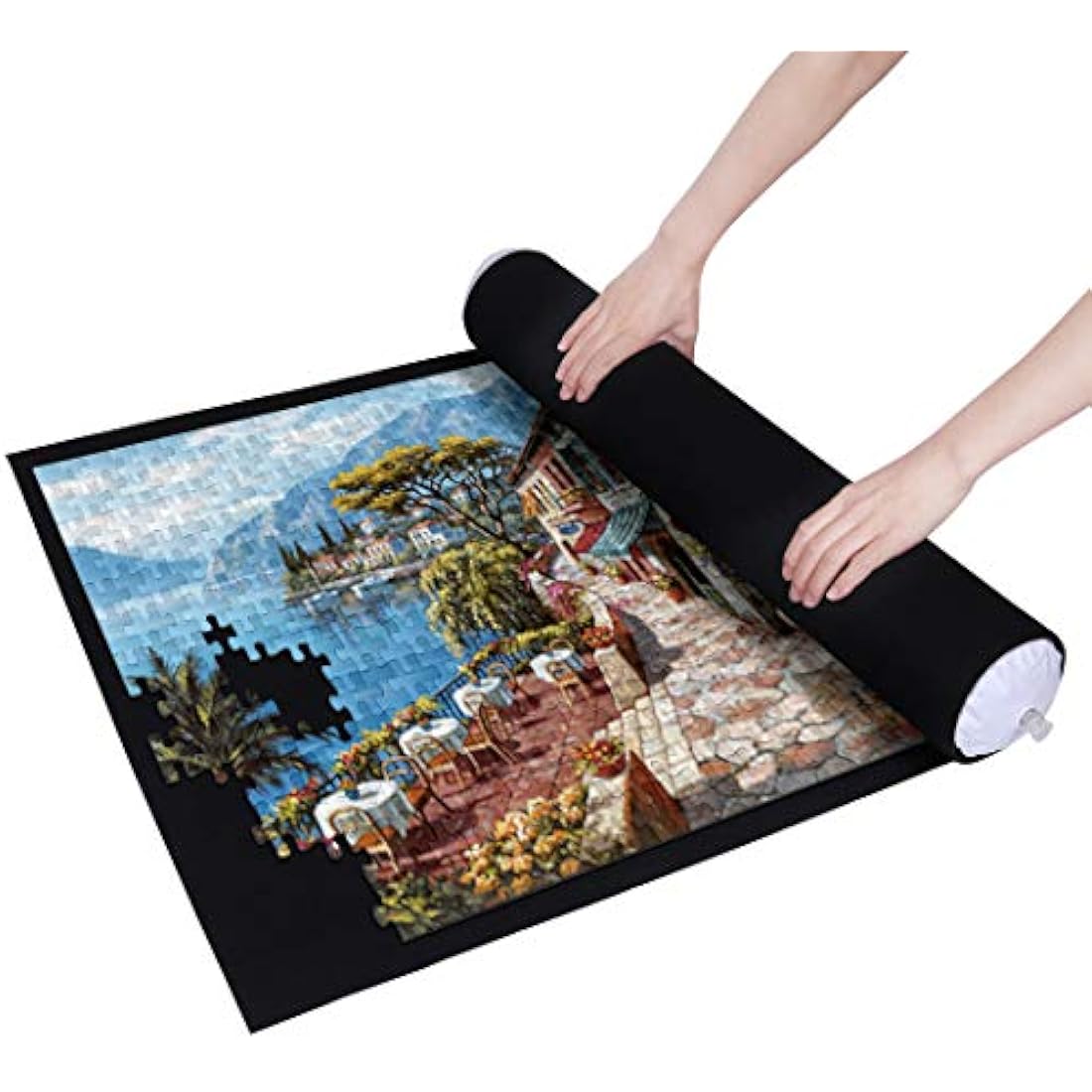 Becko US Puzzle Roll Jigsaw Storage Felt Mat - Up to 1,500 Pieces