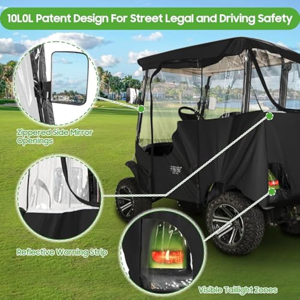 10L0L 2-Seater Golf Cart Enclosure for Yamaha G14-G29 Drive2 | Waterproof