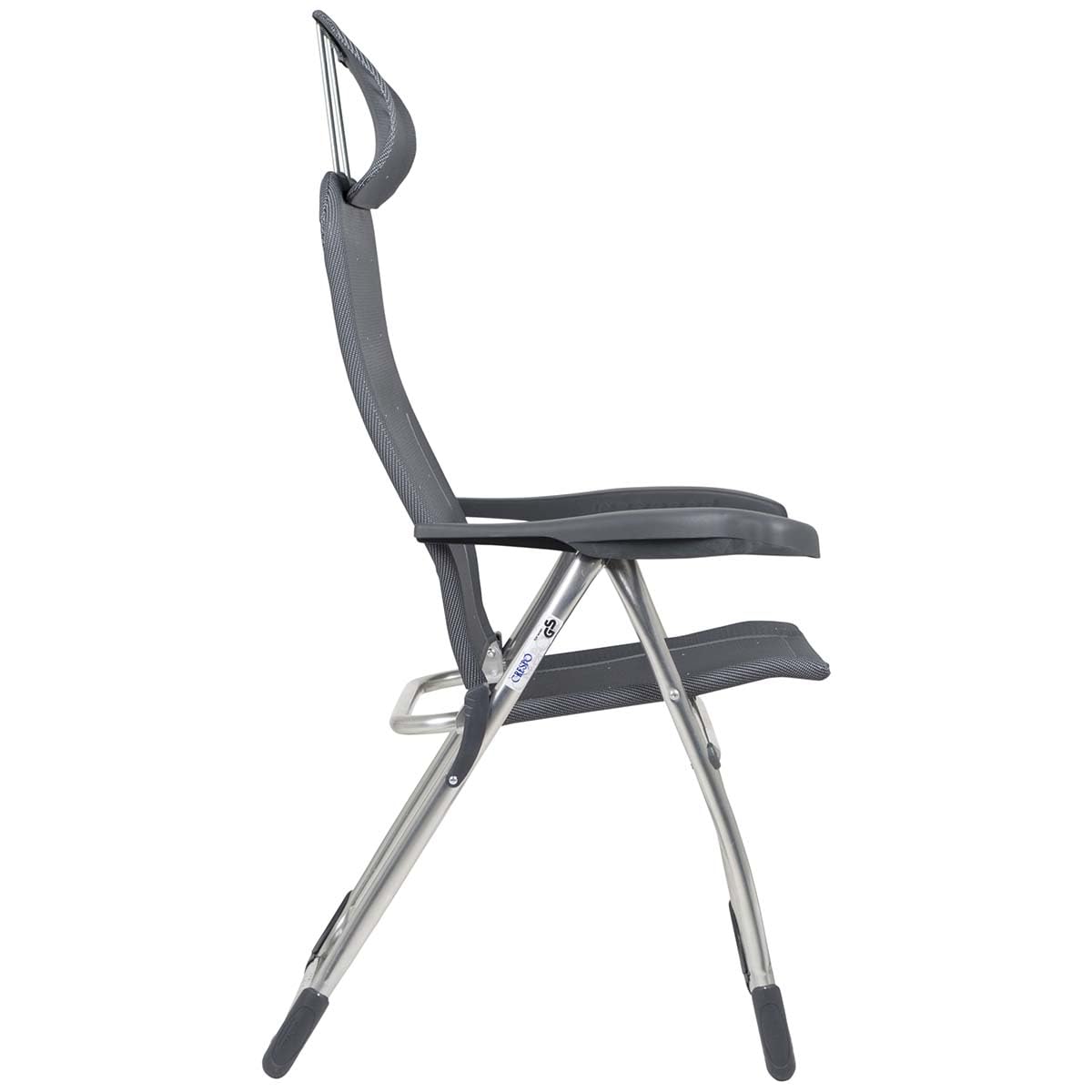 Crespo AL 215 Folding Camping Chair – Ergonomic 7-Position Seat, Grey