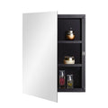 Fundin Black Plastic Mirror Medicine Cabinet - Recessed or Surface Mount
