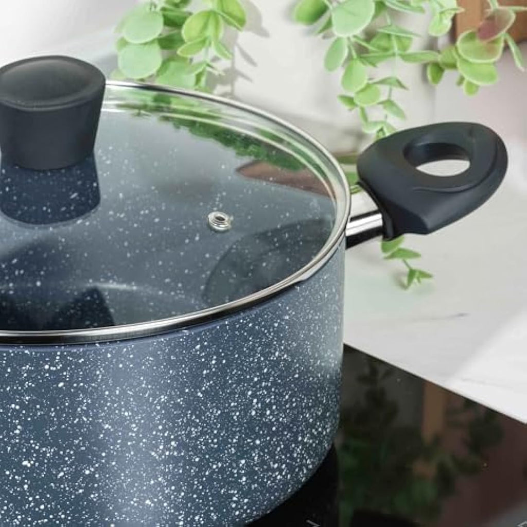 Russell Hobbs Nightfall Stone 28cm Stockpot – Non-Stick Aluminum
