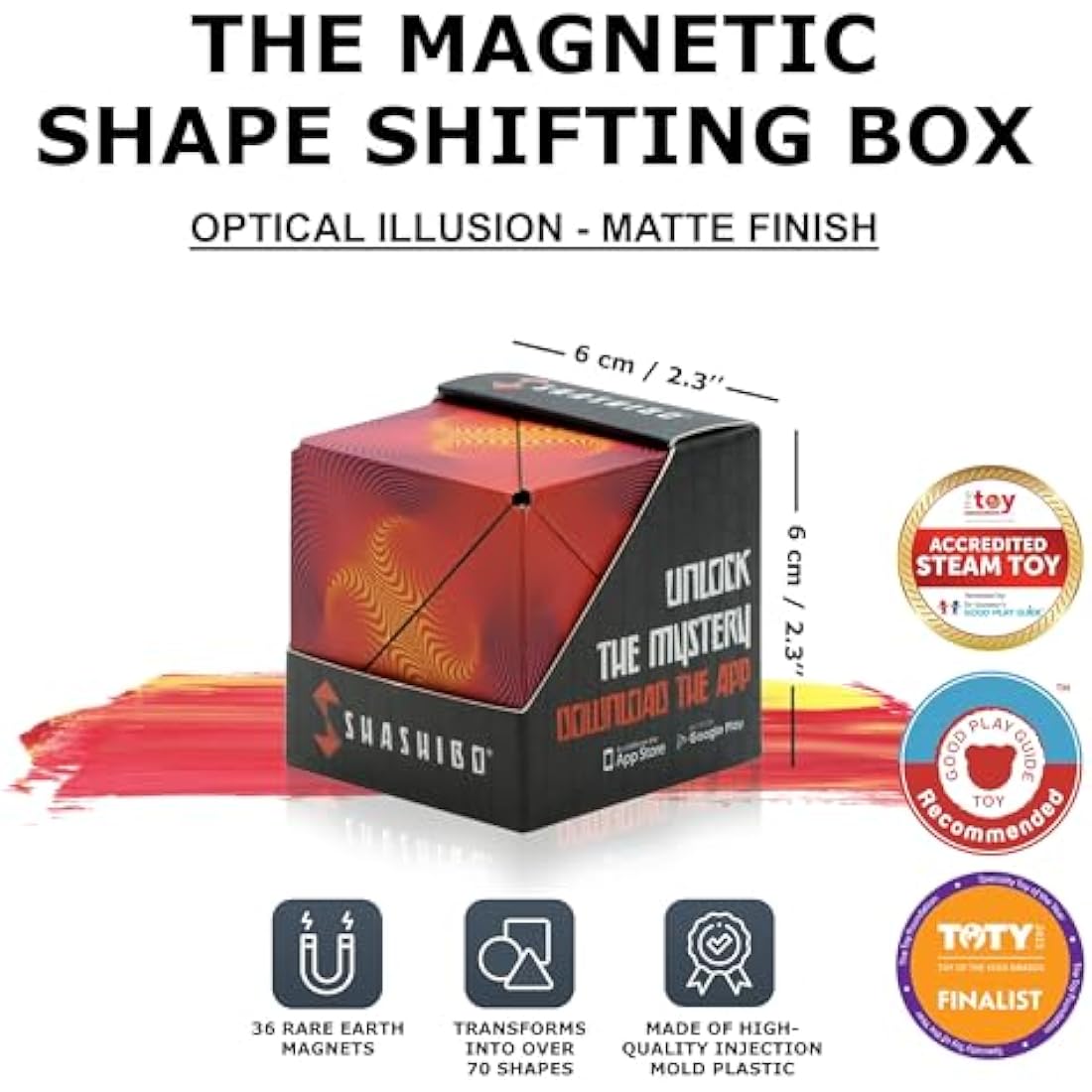 Shashibo Shape Shifting Box – Magnetic Fidget Cube and Sensory Puzzle Toy