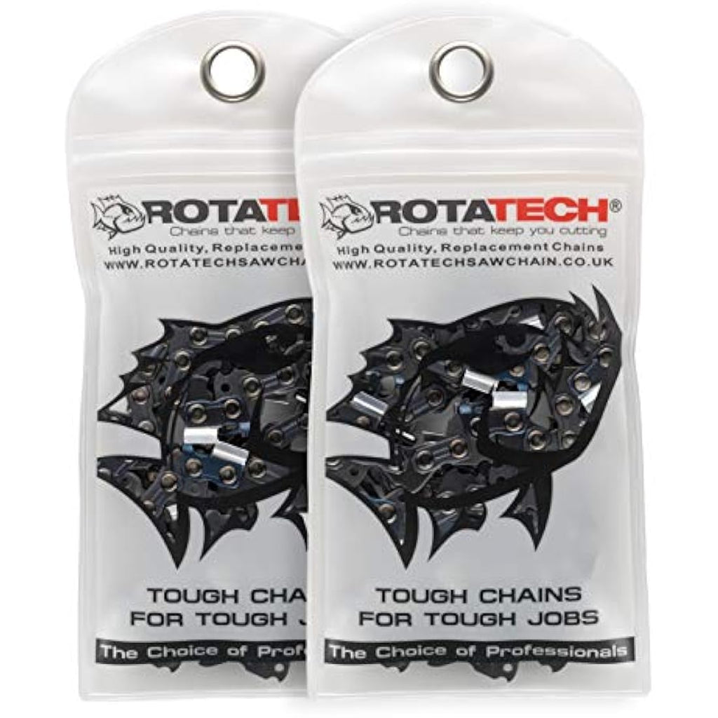 Rotatech 14" Chainsaw Chains (2 Pack) | 3/8" LP 0.050" 50DL for Stihl