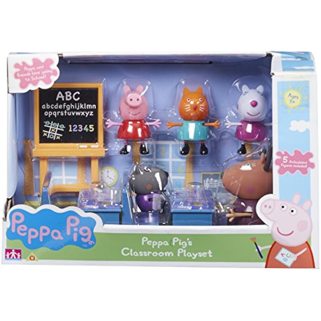Peppa Pig Classroom Toy Playset with Character Figures – Multicoloured