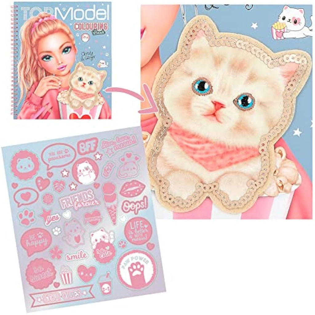 TOPModel Cutie Star Colouring Book Set – Fashion Design with Stickers