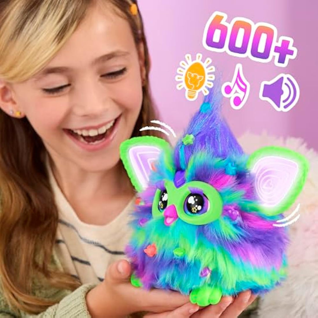 Hasbro Furby Galaxy Glow in the Dark Interactive Plush Toy - Spanish